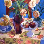 Still Life with Apricot Tulips